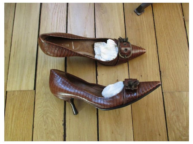 Miu Miu Lederpumps mit Krokoprägung, Pointure 40. Kastanie - Ansicht 5