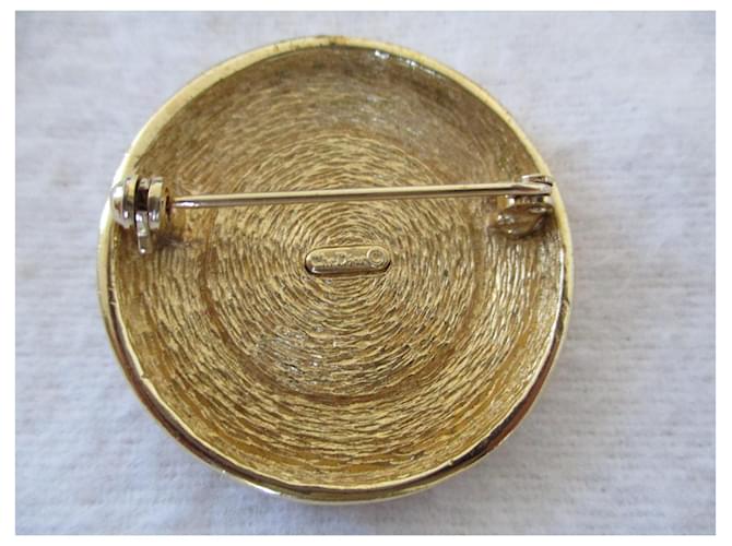 Christian Dior Spilla dorata e perla. D'oro - vista 3