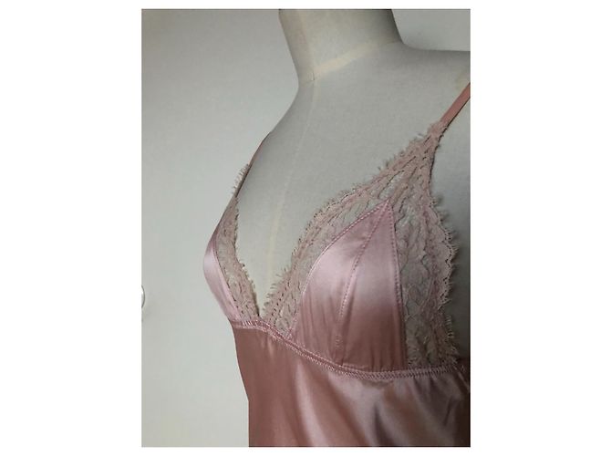 I.D. Sarrieri ich.D. Hellrosa Seidenslipdress von Sarrieri mit Spitzenakzenten Pink Beige - Ansicht 3