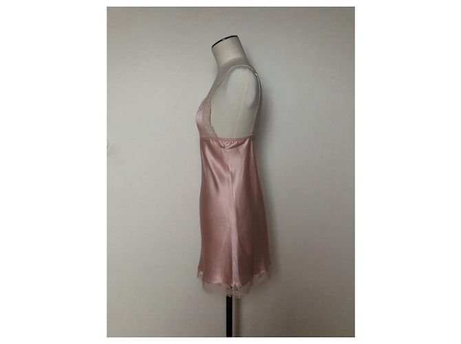 I.D. Sarrieri ich.D. Hellrosa Seidenslipdress von Sarrieri mit Spitzenakzenten Pink Beige - Ansicht 4