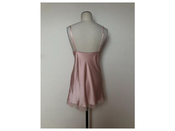I.D. Sarrieri ich.D. Hellrosa Seidenslipdress von Sarrieri mit Spitzenakzenten Pink Beige - Ansicht 5