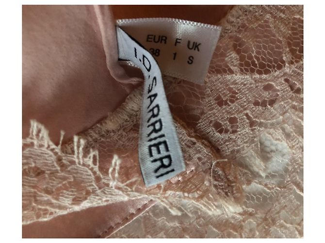 I.D. Sarrieri ich.D. Hellrosa Seidenslipdress von Sarrieri mit Spitzenakzenten Pink Beige - Ansicht 6