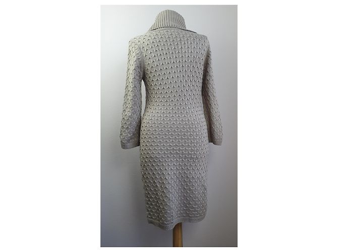 Calvin Klein Kleid Beige Acryl Größe S Grau - Ansicht 4