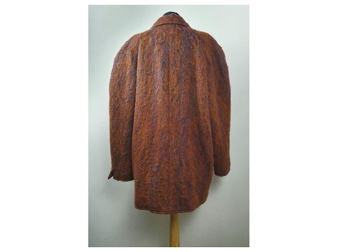 Autre Marque Abrigo Hauber Sporting Life Marrón Lana Mohair - vista 3