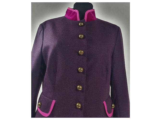Autre Marque Blazer Reitmayer en laine violet foncé - vue 2