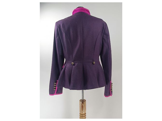 Autre Marque Blazer Reitmayer en laine violet foncé - vue 4