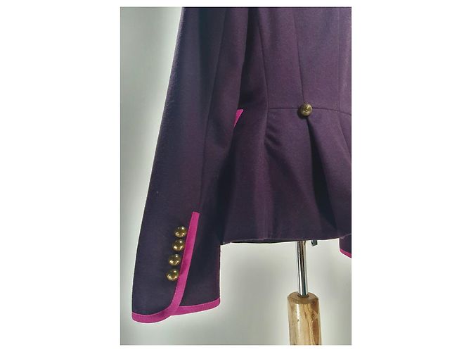 Autre Marque Blazer Reitmayer en laine violet foncé - vue 5