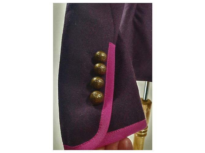 Autre Marque Blazer Reitmayer en laine violet foncé - vue 6