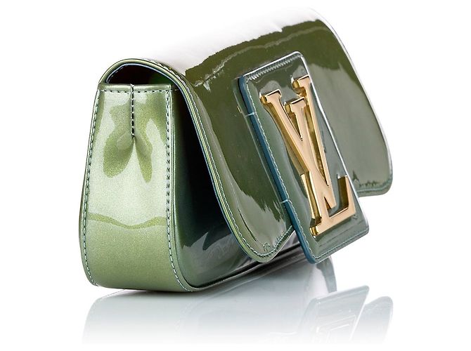 Bolso de mano Louis Vuitton Green Sobe de charol Verde Verde oscuro - vista 2