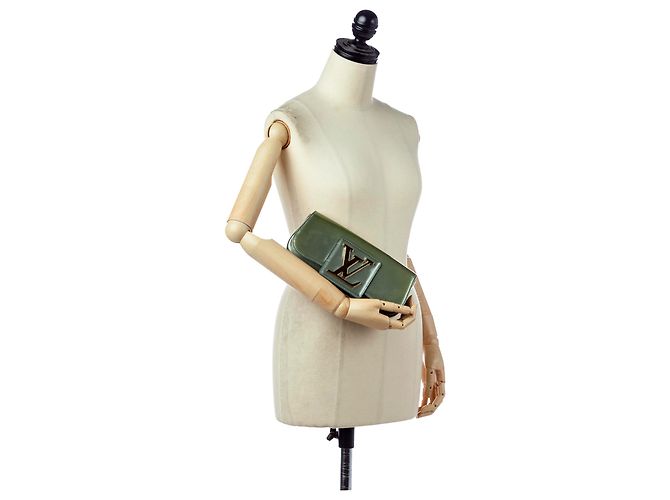Bolso de mano Louis Vuitton Green Sobe de charol Verde Verde oscuro - vista 6