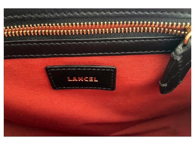 Sac croco Lancel LISON noir XS - vue 6