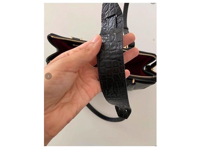 Sac croco Lancel LISON noir XS - vue 7