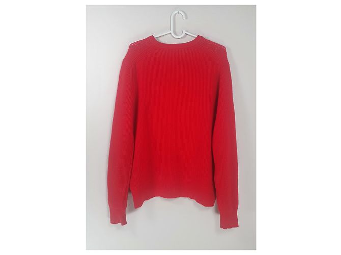 Suéter Kenzo de lã vermelho com patch Multicor - vista 3