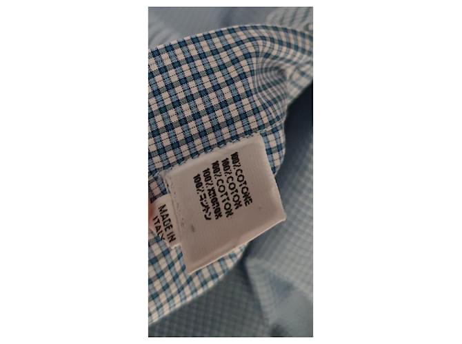 Camicia Lanvin in cotone a quadretti blu - vista 5