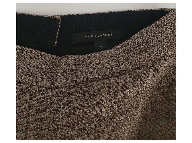 Calças Marc Jacobs de Lã e Angorá Cinza - vista 5