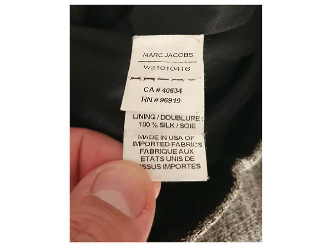 Calças Marc Jacobs de Lã e Angorá Cinza - vista 6