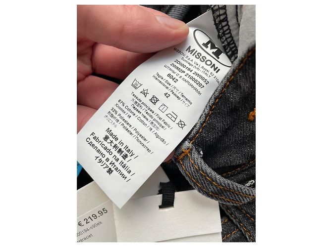 Jeans M Missoni in Cotone Neri Nero - vista 4