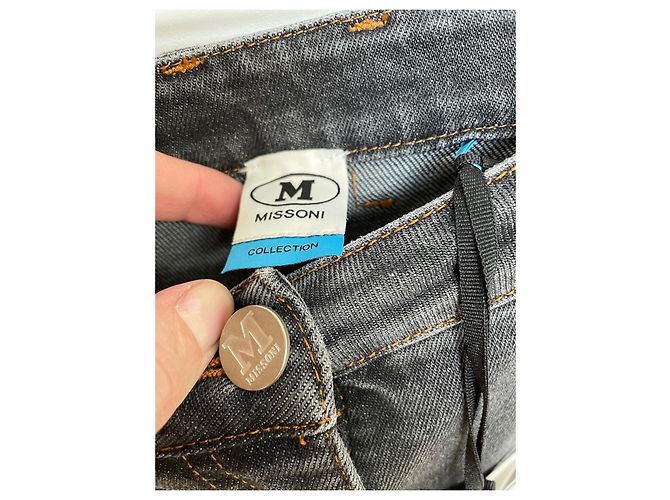 Jeans M Missoni in Cotone Neri Nero - vista 6