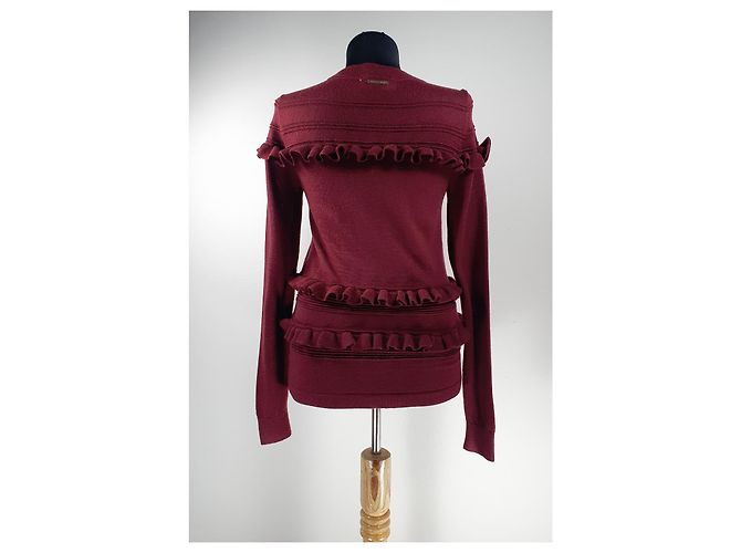 Michael Kors Merinowolle Pullover Burgund Größe S Bordeaux - Ansicht 3