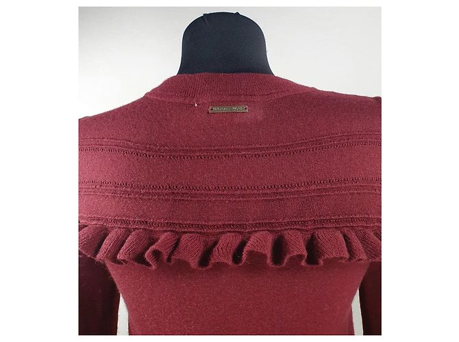 Michael Kors Merinowolle Pullover Burgund Größe S Bordeaux - Ansicht 4