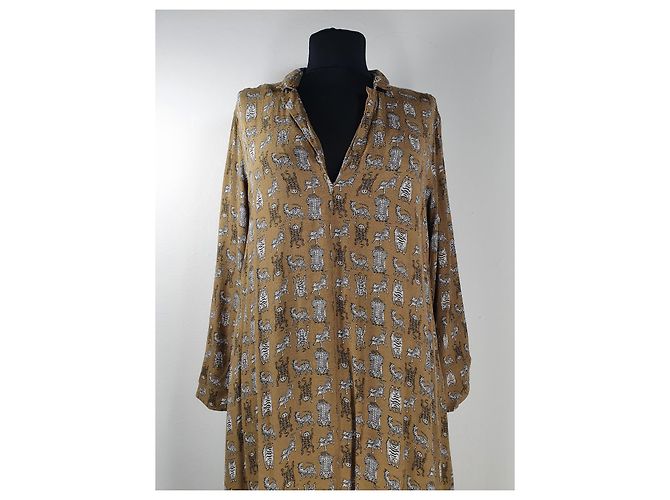 & Other Stories Kleid Animals Viscose Mehrfarbig Mehrfarben - Ansicht 2