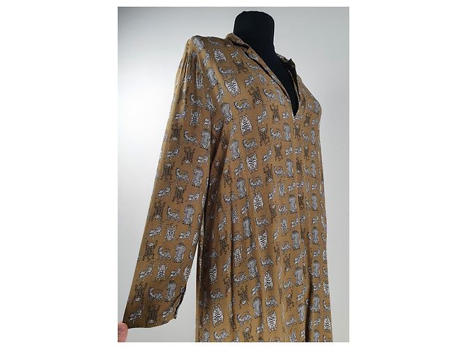 & Other Stories Kleid Animals Viscose Mehrfarbig Mehrfarben - Ansicht 3