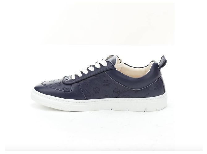 Sneakers MCM in pelle blu navy 37 - vista 3