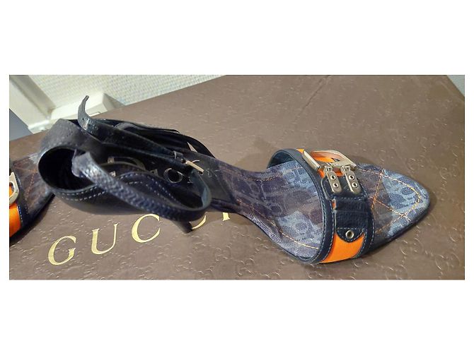 Mules Dior in pelle nero arancione argento - vista 14
