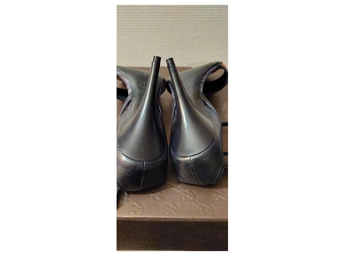 Mules Dior in pelle nero arancione argento - vista 7