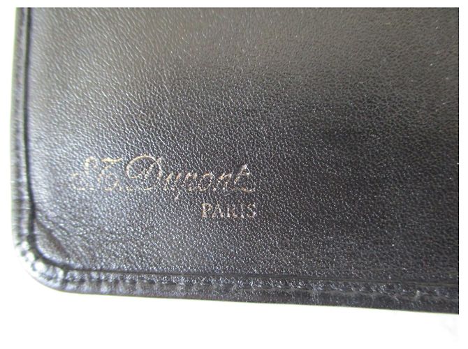 St Dupont Billetera de cuero negro. - vista 3