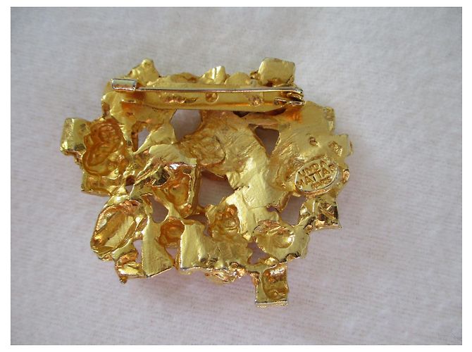 Autre Marque Spilla Linda Hattab in metallo dorato D'oro - vista 2