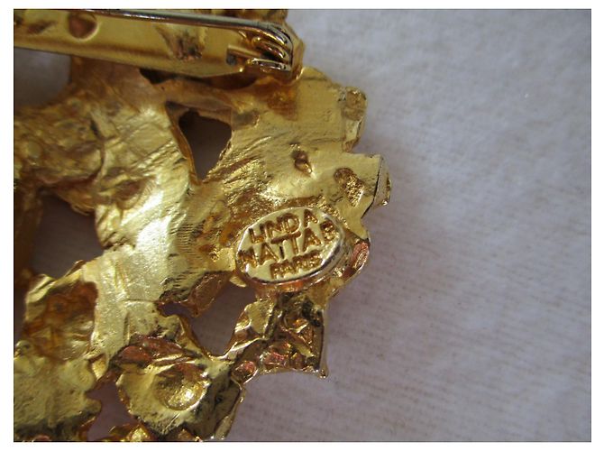 Autre Marque Spilla Linda Hattab in metallo dorato D'oro - vista 3