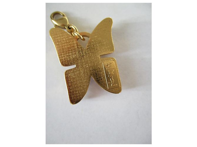 Portachina a farfalla Yves Saint Laurent oro metallo D'oro - vista 2