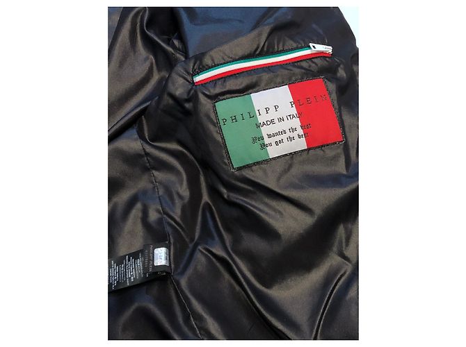 Bomber / felpa con cappuccio Philipp Plein Crystal Nero Grigio antracite - vista 13
