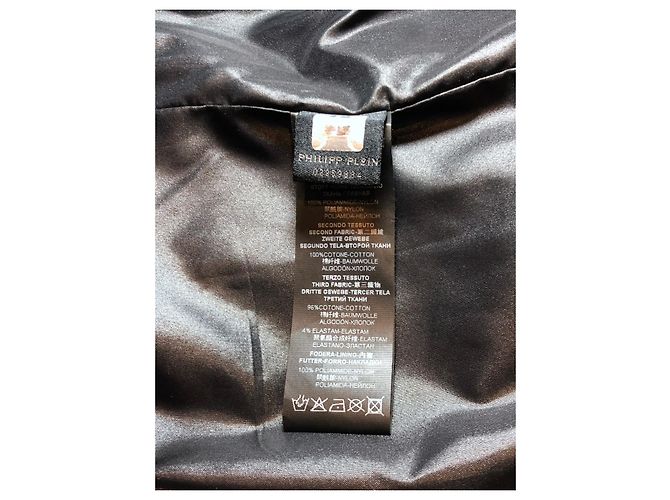 Bomber / felpa con cappuccio Philipp Plein Crystal Nero Grigio antracite - vista 14
