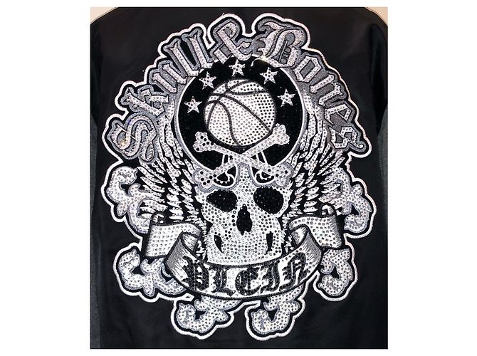 Bomber / felpa con cappuccio Philipp Plein Crystal Nero Grigio antracite - vista 5