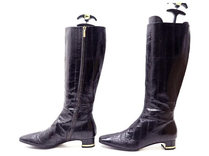 ZAPATOS BOTAS DOLCE & GABBANA 38.5 Botas negras de charol - vista 2