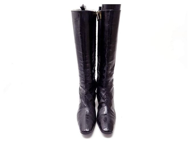 ZAPATOS BOTAS DOLCE & GABBANA 38.5 Botas negras de charol - vista 6