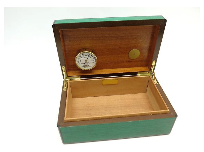 NUEVA BODEGA CAJA DE PUROS BREGUET MADERA LACADA VERDE 15X24CAJA DE PUROS DE MADERA VERDE CM - vista 5
