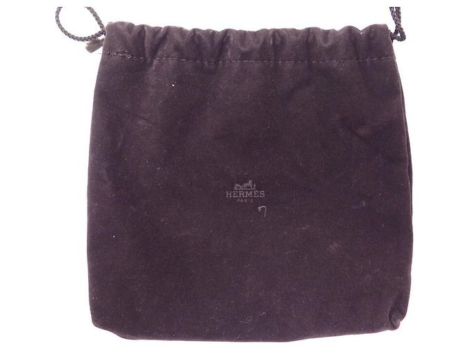 Hermès COLLANA HERMES SAUTOIR IN CORNO DI BUFALA T 80 COLLANA IN CORNO MARRONE MARRONE - vista 3