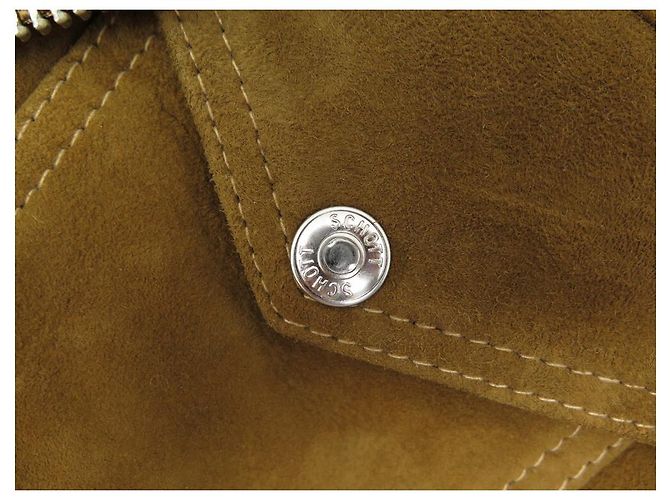 NEU SCHOTT LC WEST JACKE JACKE T48 M WILDLEDER GOLD CAMEL NEUE WILDLEDERJACKE - Ansicht 13