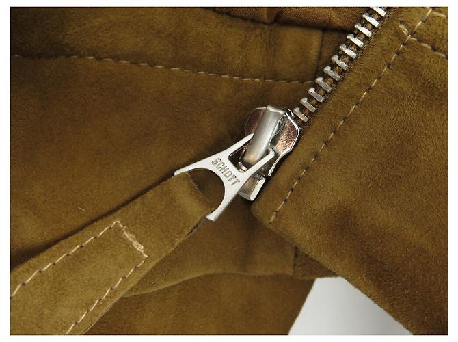NEU SCHOTT LC WEST JACKE JACKE T48 M WILDLEDER GOLD CAMEL NEUE WILDLEDERJACKE - Ansicht 14