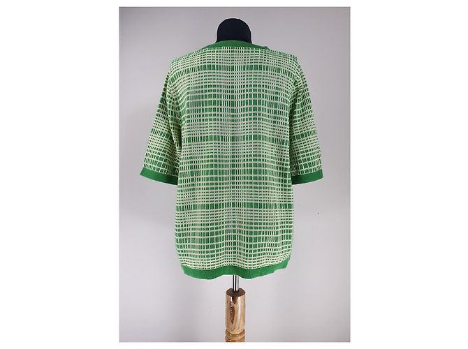 Pull Cos manches courtes vert - vue 3
