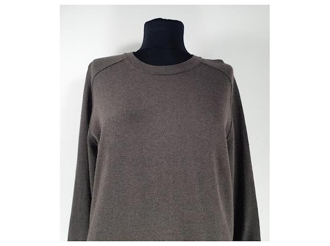 Filippa K Pullover Grün Baumwolle Wolle - Ansicht 2