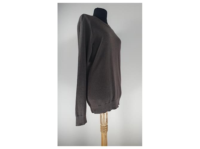 Filippa K Pullover Grün Baumwolle Wolle - Ansicht 3