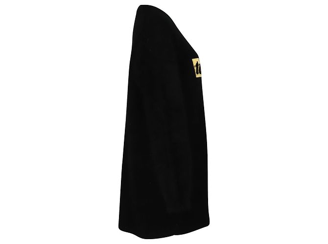 Alexander Wang Zartes, besticktes Pulloverkleid aus schwarzer Wolle - Ansicht 2