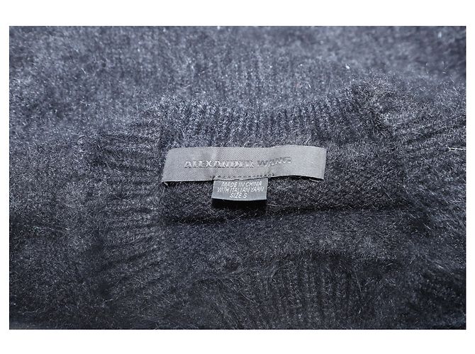 Alexander Wang Zartes, besticktes Pulloverkleid aus schwarzer Wolle - Ansicht 4