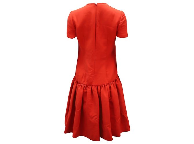 Alexander McQueen Kleid mit tiefer Taille aus roter Wolle - Ansicht 2