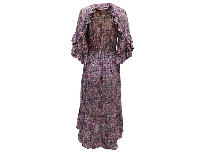 Autre Marque Figue Bedrucktes Boho-Kleid aus mehrfarbiger Viskose Python drucken - Ansicht 2