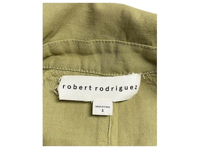 Robert Rodriguez Trenchcoat mit gefütterter Brust und Bindegürtel aus brauner Baumwolle - Ansicht 3